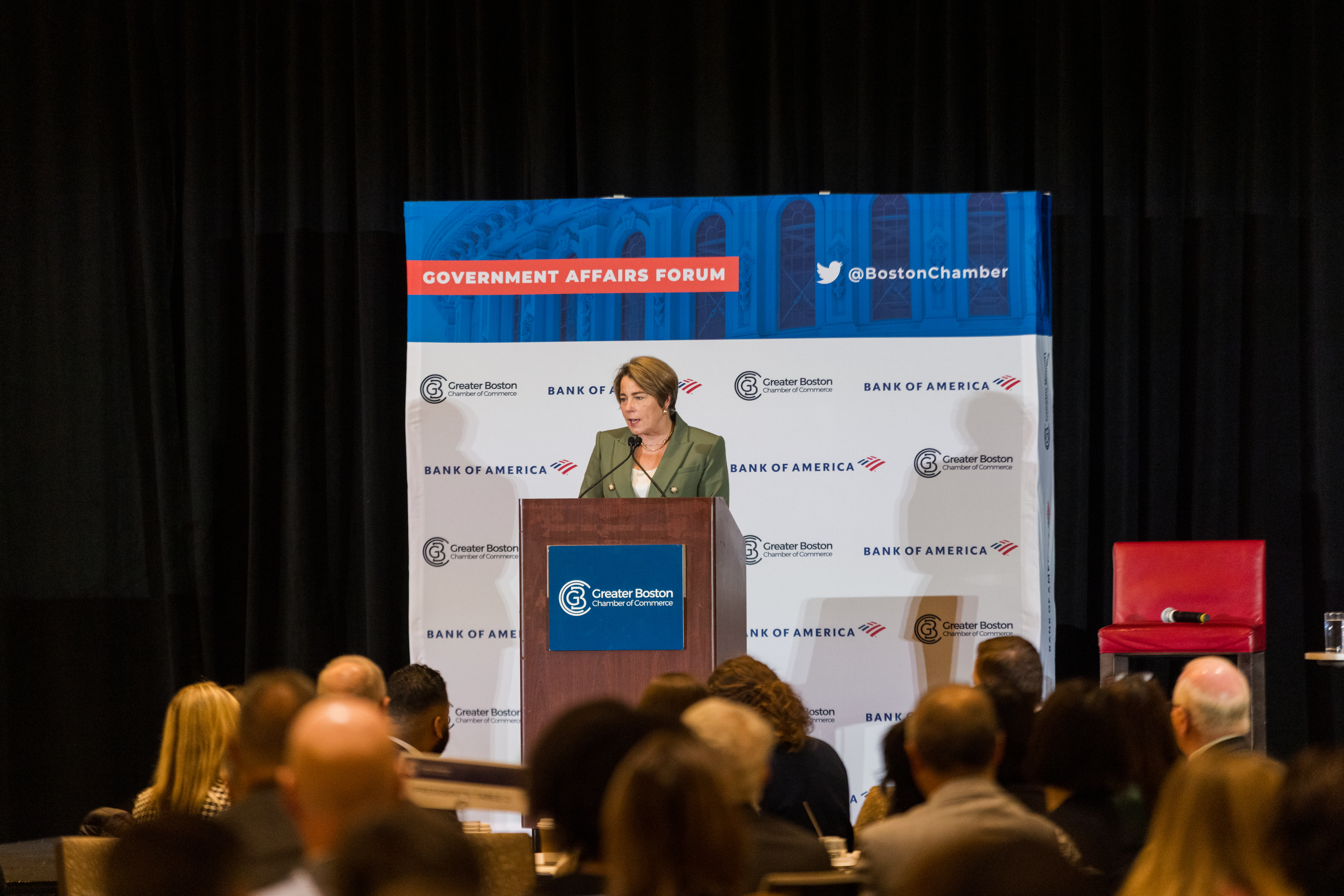 Image of Governor Maura Healey at Government Affairs Forum 